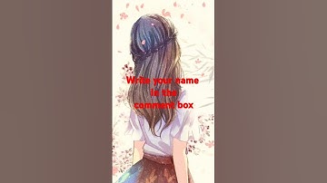 Write your name in the comment box