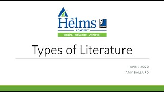 Types Of Literature - Hiset Reading And Ged Language Arts Prep