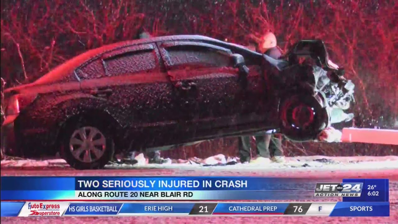 Two seriously injured in crash - YouTube