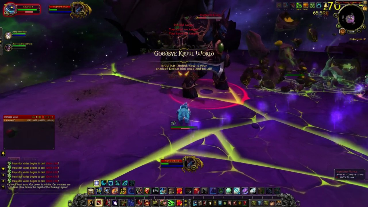 Guardian Druid - Mage Tower Challenge - Kruul Defeated ...