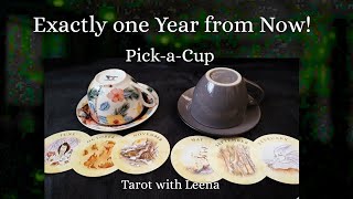 Coffee cup reading : Exactly One year from now! | Pick-a-Cup | Tarot with Leena