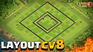 LAYOUT HÍBRIDO CV8 PUSH/FARM ATUALIZADO - CLASH OF CLANS