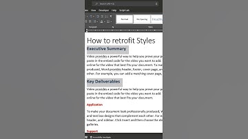 How to add styles to manually formatted doc in Word - Retrofit Styles #shorts