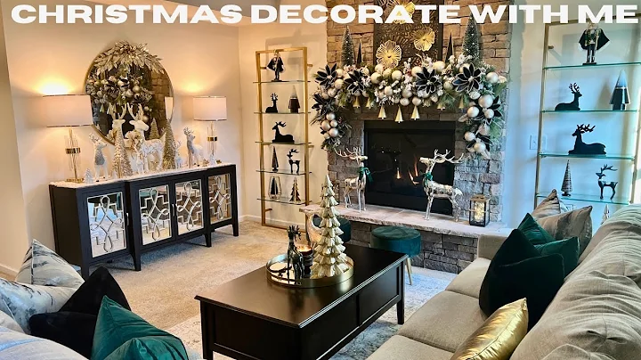 NEW* CHRISTMAS DECORATE WITH ME | LIVING ROOM REIN...