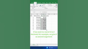 Rounding numbers in excel | Round tips  #rounding #msexcel #shorts #exceltips