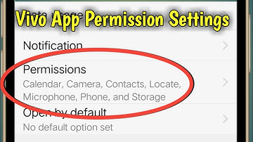 Vivo Mobile App Permission Settings | App Permission Setting Vivo