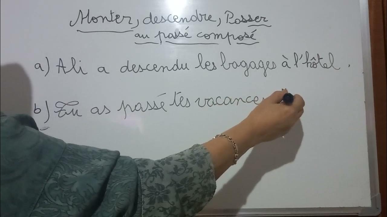 VERBES PASSER MONTER DÉSCENDRE ..AU PASSÉ COMPOSÉ YouTube