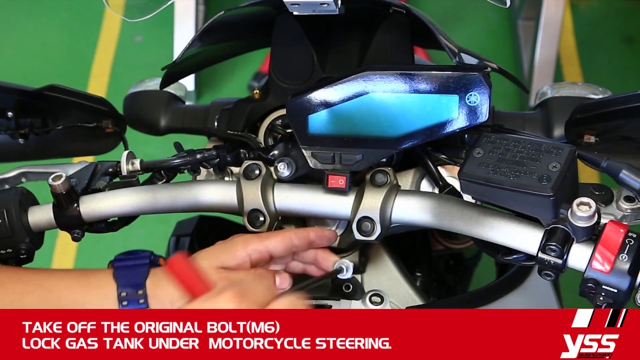 How to Installation Steering Damper & Mouting kit YAMAHA 