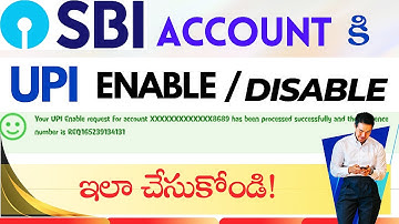 Upi Service Enable/Disable to sbi account online|Sanjeev btech