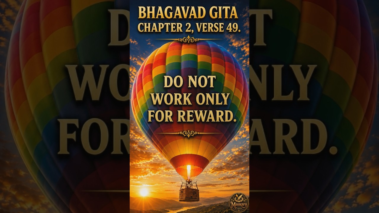 2. 49 English- Action Performed Only for Reward Is Inferior | Bhagavad Gita Shlok 2.49 in English