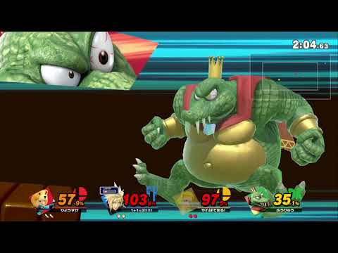 スマブラSP 通信対戦 Mill、クラウドVS Mill、キングクルール