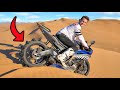Crotch Rocket With Paddle Tire In Sand Dunes 