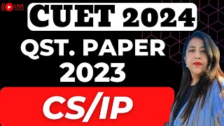 CUET Preparation 2024 | Computer Science & IP Domain | Solution 2023 Question Paper #cuet #ip#cs