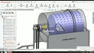 #Solidworks tutorials| Design and assembly of thresar machine in Solidworks | Part 3
