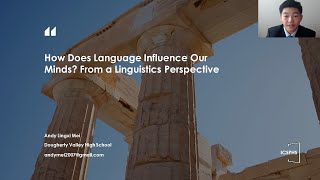 ICSPHS 2024-How Does Language Influence Our Minds From a Linguistics Perspective