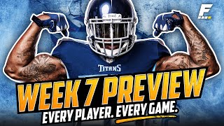 Week 7 Matchup Previews: Every Player, Every Game (2022 Fantasy Football)