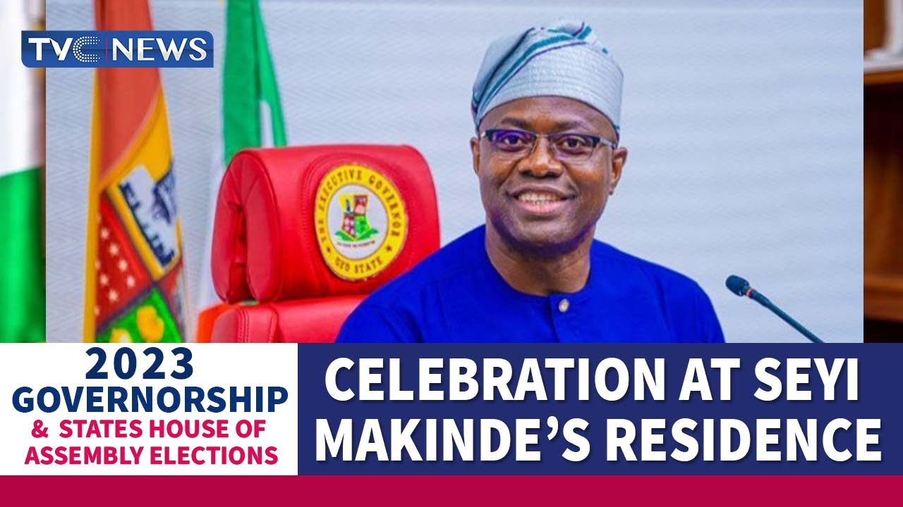 Crowd Celebrates Seyi Makinde’s Victory At His Residence [Trending]