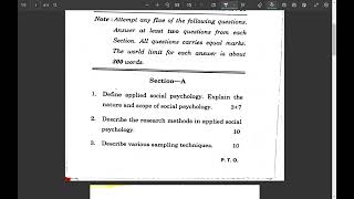 BPCS 188 APPLICATION OF SOCIAL PSYCHOLOGY TEE JUNE2022 ENGLISH PERVIOUS YEAR QUESTIONPAPER IGNOU BAG screenshot 3