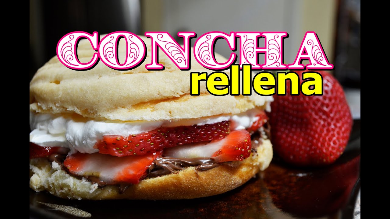 CONCHA RELLENA CON NUTELLA Y FRESAS - YouTube