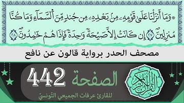 الصفحة 442 | ختمة القران الكريم حدرا برواية قالون عن نافع | القارئ عرفات الجميعي التونسي