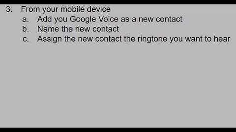 Google Voice Ringtone Change