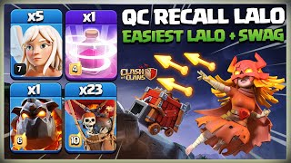 Learn This Th14 Queen Charge Recall Lalo Attack now!  - Th14 Qc Recall LaLo - Best Th14 Attack coc