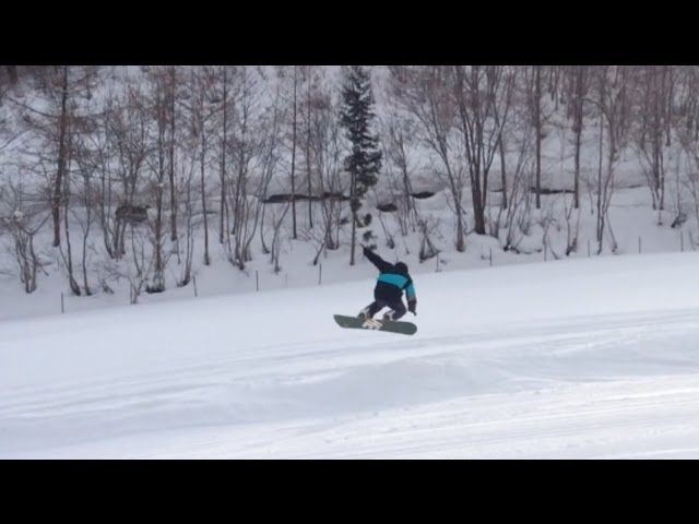 2014年1月20日40歳からのスノーボードシーズンⅢ尾瀬岩鞍スノーボードiphone手持ちで追い撮り