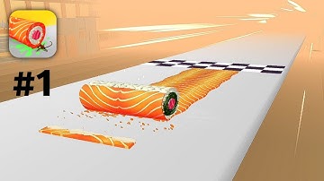 Sushi Roll 3D - All Levels Gameplay Android, iOS | Part 1 New Update Levels 1-2