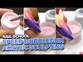 YN NAILS SCHOOL | This Acrylic Color is AMAZING: Sculpting with Speed Bubblegum