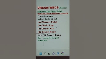 Classification Odd one out short Tricks WBCS/CGL/RRB/NTPC/Clerk/GD #Shorts #Short feed #Trending
