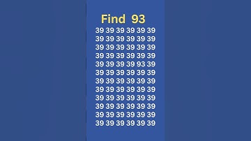 How fat can you find 93? #quizgames #braintestsolution #game #maths #brainmasti #education #mindbz