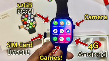 S10 Ultra 4G Android Smartwatch with SIM Card Insert & Camera - Install Apps & Games