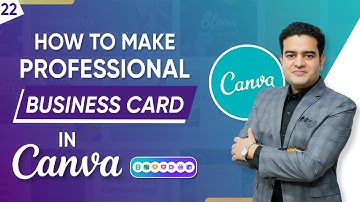 How to make a Professional Business Card in Canva | How to make Visiting Card in Canva | #Canva