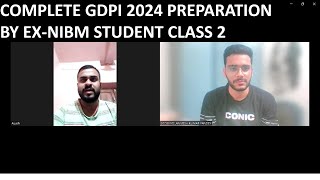 LIVE GDPI SESSION  CLASS 2 OF 2024 FOR MBA/PGDM II COMPLETE PERSONAL CLASSES BY EXNIBM STUDENT