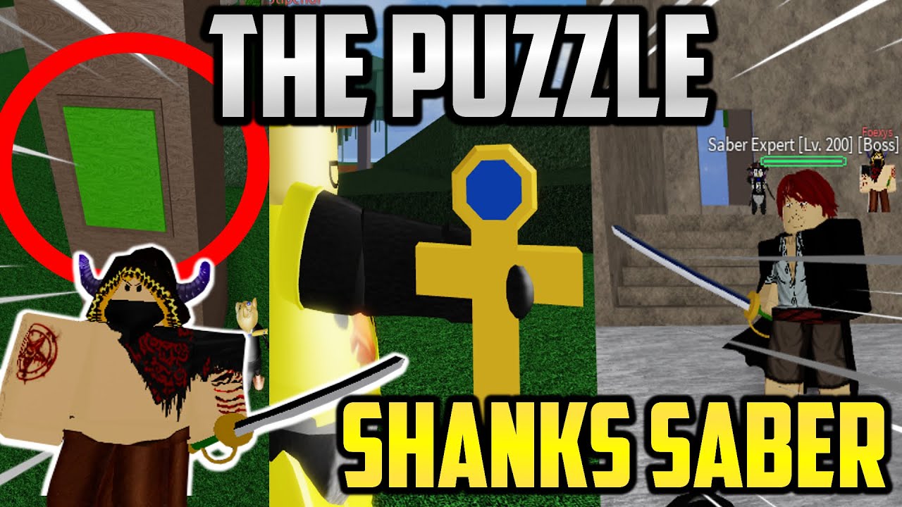 How To Get Shanks Saber Secret Puzzles In Blox Piece Youtube - yoru v2 showcase blox piece roblox youtube