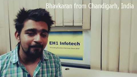 Bhavkaran  from Chandigarh, India giving Training Feedback about EH1-Infotech Cybersecurity