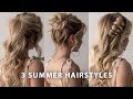 3 EASY SUMMER HAIRSTYLES + 5 TIPS FOR THICKER-LOOKING HAIR 💕with Grow Gorgeous