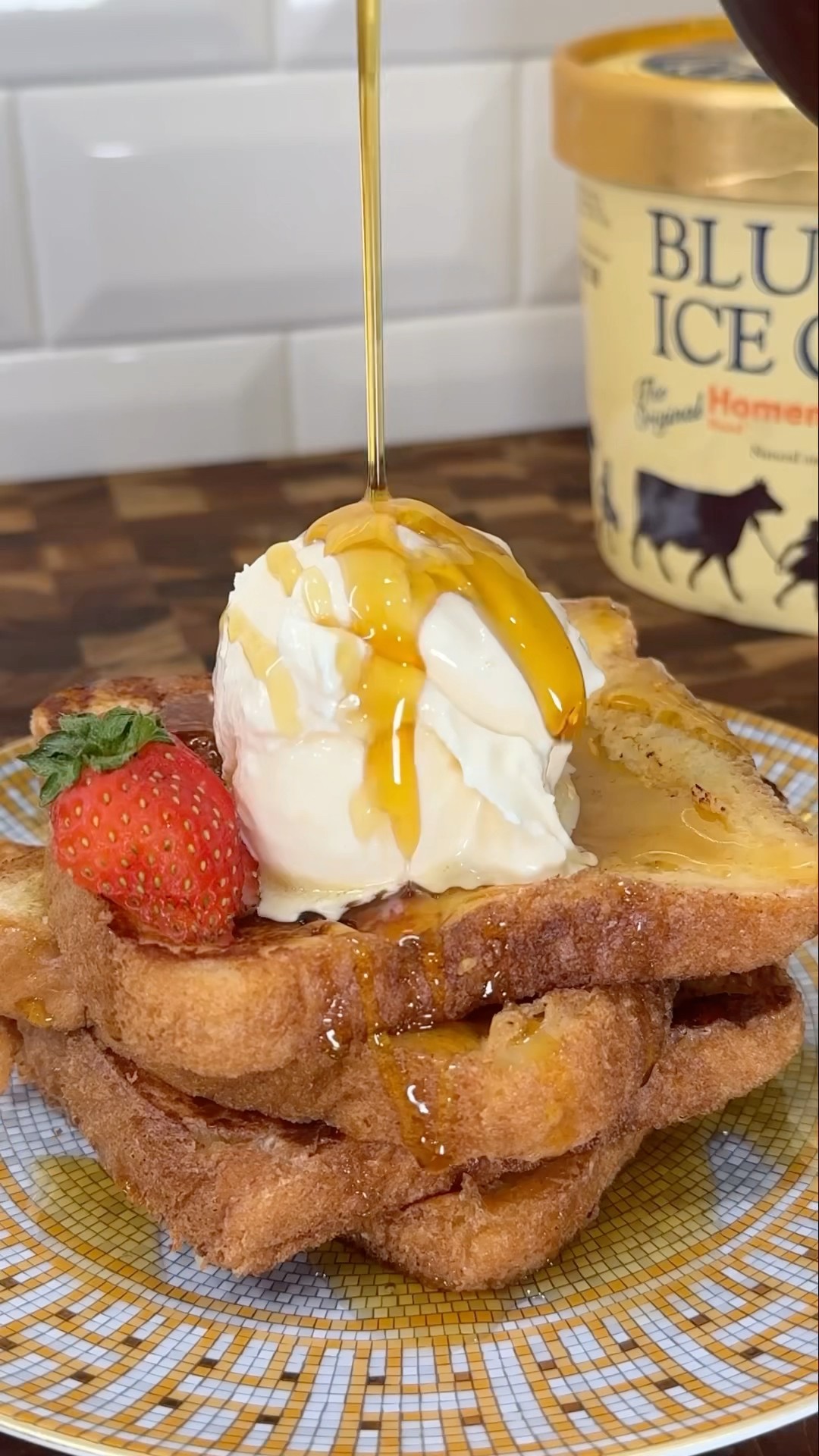Ice Cream French Toast ? #shorts Recipe by: @614Lyfe
