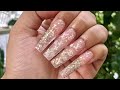 POLYGEL NAILS|POLYGEL NAILS TUTORIAL|LAZY GIRL METHOD|FEMI BEAUTY METHOD| OHUHU GLITTER POLYGEL KIT