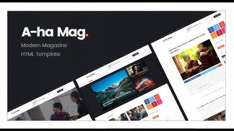 AhaMag | Modern Magazine HTML Template | Themeforest Templates