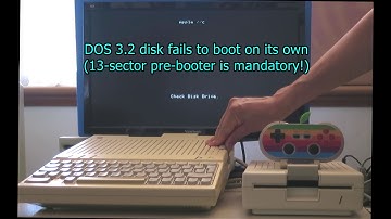 Apple II reads ancient 13-sector DOS 3.2 disks (IIc)