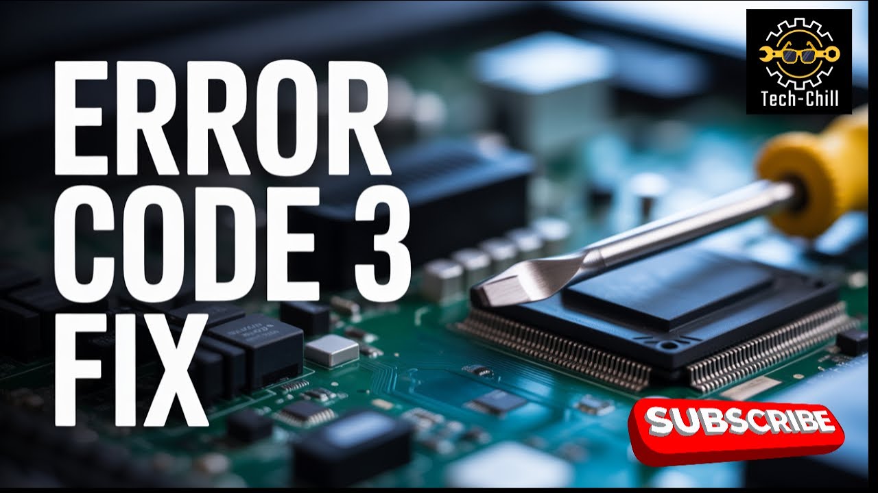 I Fixed Error Code 3 & You Won't Believe What I Found!
