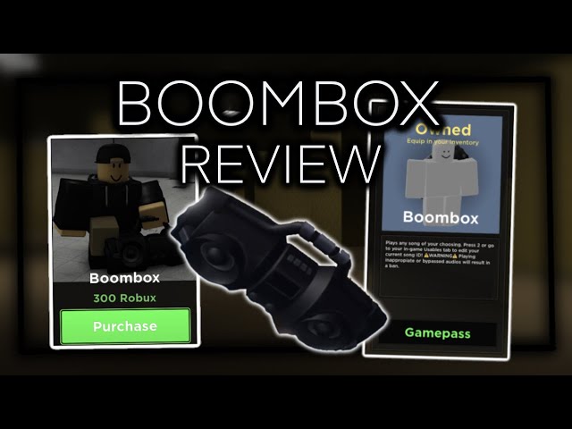 Boom Box Gamepass! - Roblox