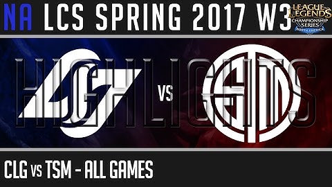 CLG vs TSM Highlights ALL GAMES - NA LCS week 3 Day 2 Spring 2017 - CLG vs Team Solomid G3