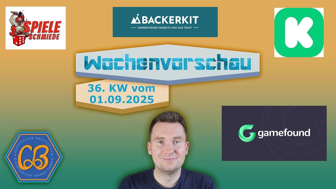 KW 36 - Überblick neuer kooperativer Spiele via Kickstarter, Gamefound und Spieleschmiede 09/2025