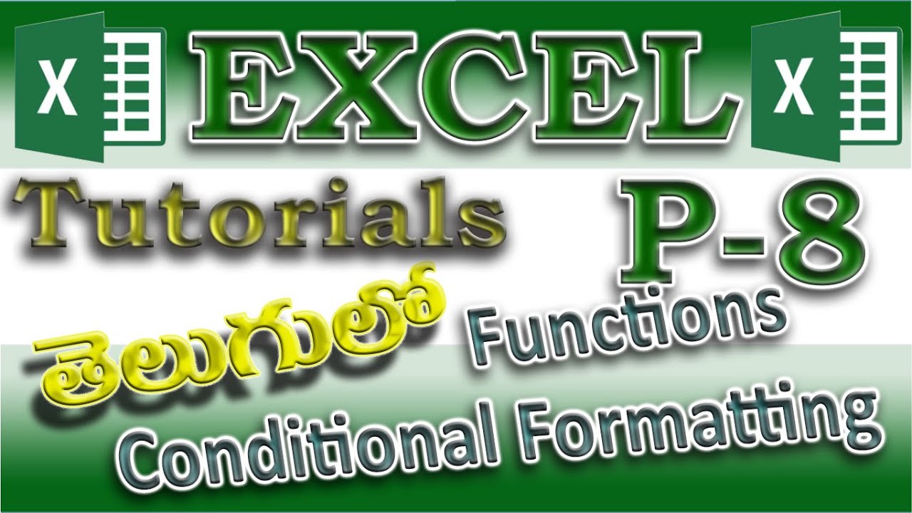 Excel Tutorials #Conditional Formatting #Math Functions - P-8 - YouTube