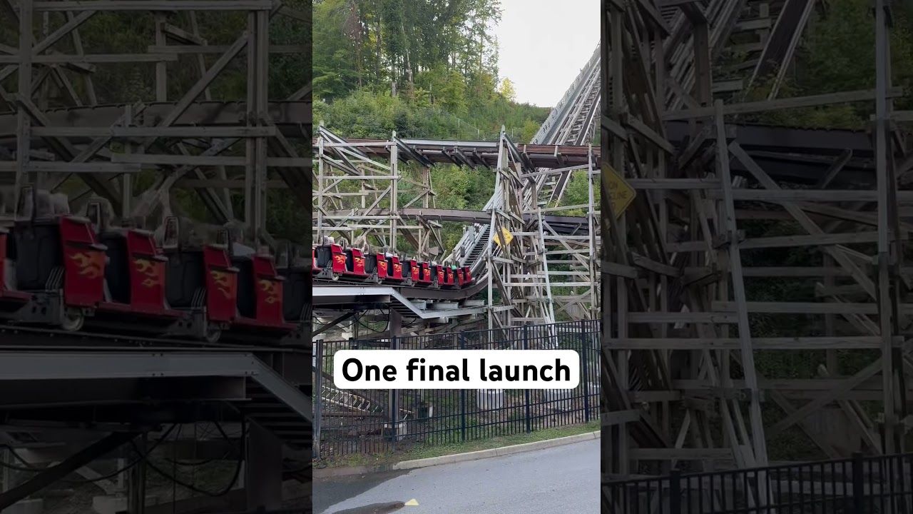 Riding Lightning Rod one more time before the launch is removed.