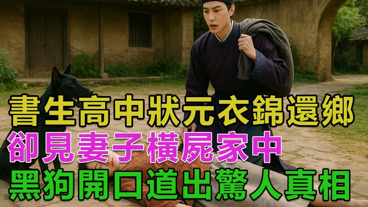 民間故事：書生高中狀元衣錦還鄉，卻見妻子橫屍家中，黑狗開口道出驚人真相