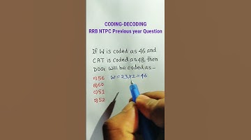 Coding-Decoding Reasoning Trick|-44|In Hindi| Reasoning Questions| NTPC RRB group D |#shorts