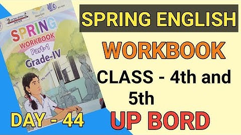Class - 4 || Spring English workbook ||Revision, day -44 || Part -1